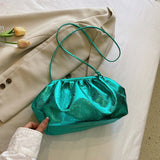 Weiyinxing Colors Fashion Hobo Bag Luxury Designer Handbag Pleated Cloud Bag Brand Clutches Clip Purse Lady Chain Crossbody Shoulder Bags