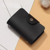 Weiyinxing 24 Slots Bits Card Holder Bag Simple Solid Color Pocket Case Women Men Credit ID Card Organizer Leather Cardholder Wallet