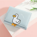 Weiyinxing Women Wallet Cute Luck Duck Short Wallet Leather Small Purse Girls Money Bag Card Holder Ladies Female Hasp 2024 Fashion