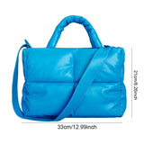 Weiyinxing Large Tote Padded Handbags Designer Quilted Women Shoulder Bags Luxury Nylon Down Cotton Crossbody Bag Winter Purse 2024