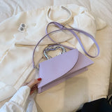 Weiyinxing Metal Short Handle Leather Crossbody Bags for Women 2024 Ladies Designer Handbags Ans Purses Casual Tote Bags