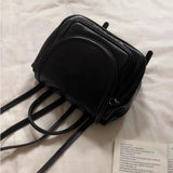 Weiyinxing Streetwear Solid Simple Backpack Y2k Aesthetic Vintage Luxury Design Handbags Preppy Fashion All Match Backpacks Women