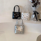 Weiyinxing Y2K Short Handle Cute Mini Corssbody Bags for Women Diamonds Design Lady Female PU Leather 2024 Trend Handbags