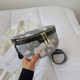 Weiyinxing Women's Waist Bag 2024 Designer Canvas Fanny Pack Embroidery  Shoulder Crossbody Bag Banana Female Belt Bag Travel Chest Bag