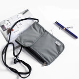 Weiyinxing Pcs Waterproof RFID Nylon Storage Bag Travel Document Card Passport Bag Neck Wallet Money Document Card Passport Pouch