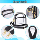 Weiyinxing PVC Ladies Small Handbags Stadium Approved Women Clear Bag Fashion Waterproof Casual Simple Crossbody Shoulder Bags