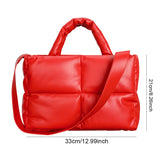 Weiyinxing Large Tote Padded Handbags Designer Quilted Women Shoulder Bags Luxury Nylon Down Cotton Crossbody Bag Winter Purse 2024