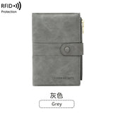 Weiyinxing Passport Wallet RFID Passport Holder Zipper Buckle Travel Wallet Document Holder Multifunctional Travel Passport Bag