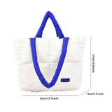 Weiyinxing Large Tote Padded Handbags Designer Quilted Women Shoulder Bags Luxury Nylon Down Cotton Crossbody Bag Winter Purse 2024