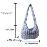 Weiyinxing Padded Crossbody Bag for Women 2024 Pleated Bubbles Cloud Shoulder Bags Large Bucket Tote Designer Bag Ruched Handbags