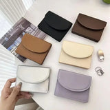 Weiyinxing Version Silver Simple Cover Type Coin Wallet Ins Student Wallet Female Card Bag Short Purses for Women Small Money Bag