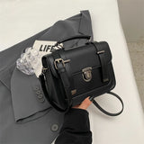 Weiyinxing Style Retro Small Square Bag Solid Color PU Leather Women's Single Shoulder Bags High-Grade Sense Lady Handbags