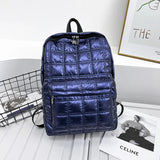 Weiyinxing Winter Ultra Light Space Down Women's Backpack Quilted Plaid Female School Backpacks Bags for Women Girls