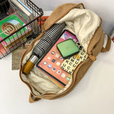 Weiyinxing Women Canvas Green Vintage College Backpack Cool Lady Retro Female Laptop Book Bag Fashion Girl Kawaii Travel School Bags Trendy
