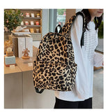 Weiyinxing leopard print Women Backpack Large capacity schoolbag for Teenagers Girls backpack Travel female shoulder bag bagpack