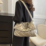 Weiyinxing Cotton Tote Bag Winter Puffy Quilted Handbags Women Nylon Padding Down Shoulder Bag 2024 Luxury Designer New Crossbody Bag