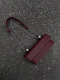 Weiyinxing Leather Burgundy Bridal Wedding Bag 2024 New Popular Chain Crossbody Bags Women Classic Flap Design Small Handbag