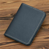 Weiyinxing Leather Credit Card Holder Vintage Small Wallet for Credit Cards Case and Driver License Vintage Style Gift for Men