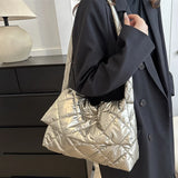 Weiyinxing Cotton Tote Bag Winter Puffy Quilted Handbags Women Nylon Padding Down Shoulder Bag 2024 Luxury Designer New Crossbody Bag