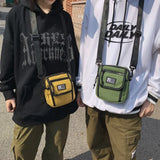 Weiyinxing Men Women Student Canvas Shoulder Bag Street Small Messenger Bag for Student Korean Harajuku Unisex Crossbody Bags Phone Purses