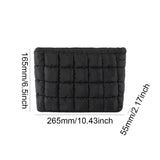 Weiyinxing Cotton Square Small Makeup Pouch Winter Quilted Padded Puffer Cosmetic Bag Nylon Puffy Mini Storage Bag Travel Toiletry Bag