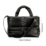 Weiyinxing Large Tote Padded Handbags Designer Quilted Women Shoulder Bags Luxury Nylon Down Cotton Crossbody Bag Winter Purse 2024