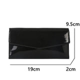 Weiyinxing Women Long Patent Leather Wallets Purses Female Handbags Coin Purse Cards Holder ID Holder Foldable Wallet Lady Clutch