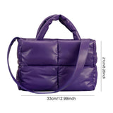 Weiyinxing Large Tote Padded Handbags Designer Quilted Women Shoulder Bags Luxury Nylon Down Cotton Crossbody Bag Winter Purse 2024