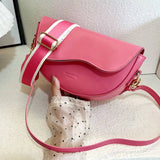 Weiyinxing PU Leather Shoulder bag for Women Luxury Crossbody Bag Fashion Lady Handbag Saddle Bags High-quality Flap Messenger Bags