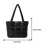 Weiyinxing Large Tote Padded Handbags Designer Quilted Women Shoulder Bags Luxury Nylon Down Cotton Crossbody Bag Winter Purse 2024