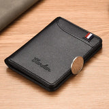 Weiyinxing New Super Slim Soft Wallet PU Leather Mini Credit Card Wallet Purse Card Holders Men Wallet Thin Small Short Skin Wallets