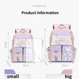 Weiyinxing Backpack For Girl School Primary Bags Children Backpacks Large Capacity Bag Waterproof Multiple Pockets Schoolbags