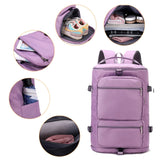Weiyinxing Sports Women's Shoulder Travel Backpack Multifunctional Lady Weekend Yoga Luggage Zipper Lightweight Swim Crossbody Bag