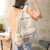 weiyinxing Fashion Girls School Bag Cute Simple Design Cotton Women Backpack Student Laptop Rucksack Femal Kawaii Travel Mochila