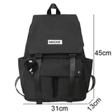 Weiyinxing Women White Laptop Waterproof College Bag Student Lady Cute Book Backpack Trendy Female Travel Nylon Girl School Bag New