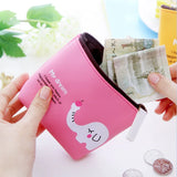 Weiyinxing Animals Soft PU Coin Purse Women Bag Zipper Wallet Key Coin Storage Bag Zebra Elephant Kawaii Mini Pouch ID Card Holders