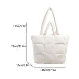 Weiyinxing Large Tote Padded Handbags Designer Quilted Women Shoulder Bags Luxury Nylon Down Cotton Crossbody Bag Winter Purse 2024
