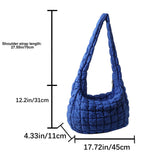 Weiyinxing Padded Crossbody Bag for Women 2024 Pleated Bubbles Cloud Shoulder Bags Large Bucket Tote Designer Bag Ruched Handbags