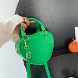 Weiyinxing colors Pu Leather Crossbody Bag Women Handbag Cute Ladies Heart Shaped Shoulder Bag Love Clutch Purse Fashion Small Tote Bag