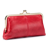 Weiyinxing Leather Long Women Wallet Retro Texture Hasp Clutch Mobile Phone Bag Large Capacity Women Coin Purse Card Holders Handbag