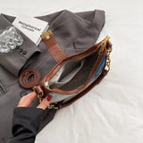 Weiyinxing Denim+PU Leather Small Crossbody Bags for Women 2024 Korean Fashion Underarm Bag Female Shoulder Bag Handbags