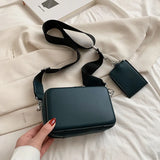Weiyinxing Box Crossbody Bags for Women 2024 Female Designers Trend Small Leather Shoulder Side Bag Handbags with Wide Belt