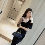 Weiyinxing Blue Clutch Bag Women Bling Sequin Purses and Handbag Diamonds Women's Wallet Chain Shoulder Female Party Clutch
