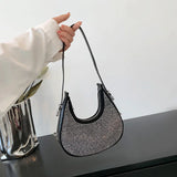 Weiyinxing Diamonds PU Leather Crossbody Bags for Women Summer Shoulder Handbags Female Solid Color Cross Body Bag