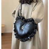 Weiyinxing Sweet Cool Heart Silver Y2k Bag Women High Street Pu Leather Soft Chic Handbag Purse Ladies Retro Casual Bolso Mujer