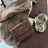 Weiyinxing Retro Oil Waxed Leather Crossbody Bag 2024 Classic Flap Design Red One Shoulder Bag Lady Casual Small Purses