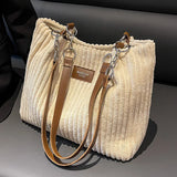 Weiyinxing Corduroy women Handbags Travel female chain Shoulder Bag Large Capacity Brand design big totes bolsas Commuting hand bag