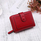 Weiyinxing Women Wallets 2024 New Luxury Brand Red Black Small Mini Coin Purse Hasp Card Holder Lady Wallet Zipper Female Leather Buckle