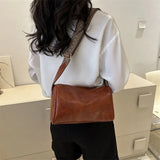 Weiyinxing PU Leather Boston Women Small Handbag and Purse Fashion Designer Crossbody Bag Female Casual Travel Pillow Shoulder Bag