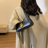 Weiyinxing Small Solid Color PU Leather Shoulder Bags 2024 Winter Women Fashion Luxury Trend Crossbody Bag Handbags and Purses